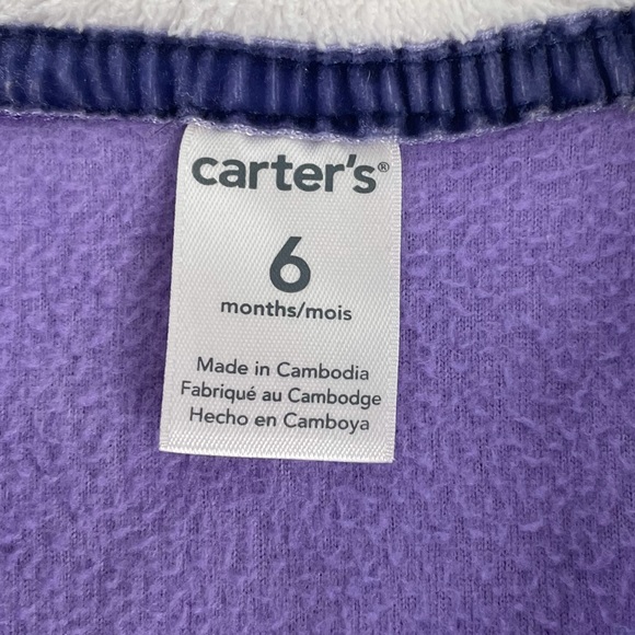 Carter’s Fleece Vest, Purple, 6 Months - Picture 3 of 5